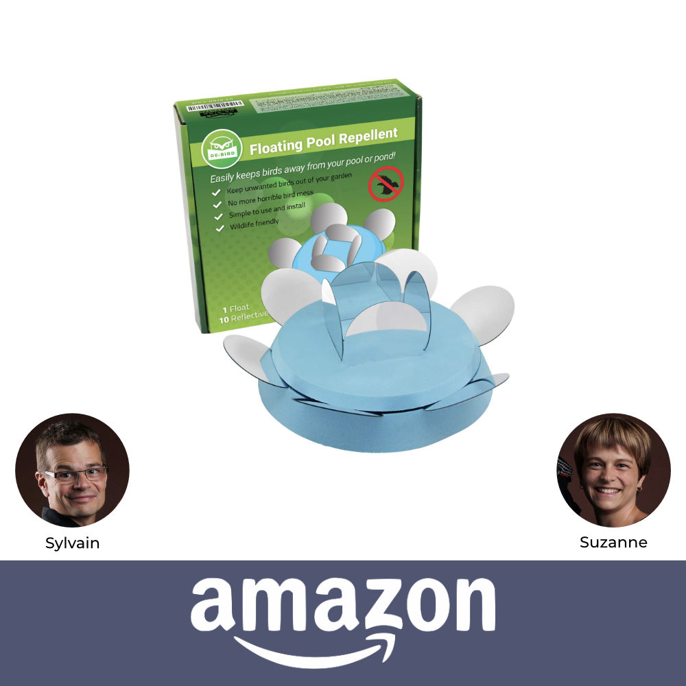 De Bird Floating Pool Repellent Invented by Sylvain and Suzanne