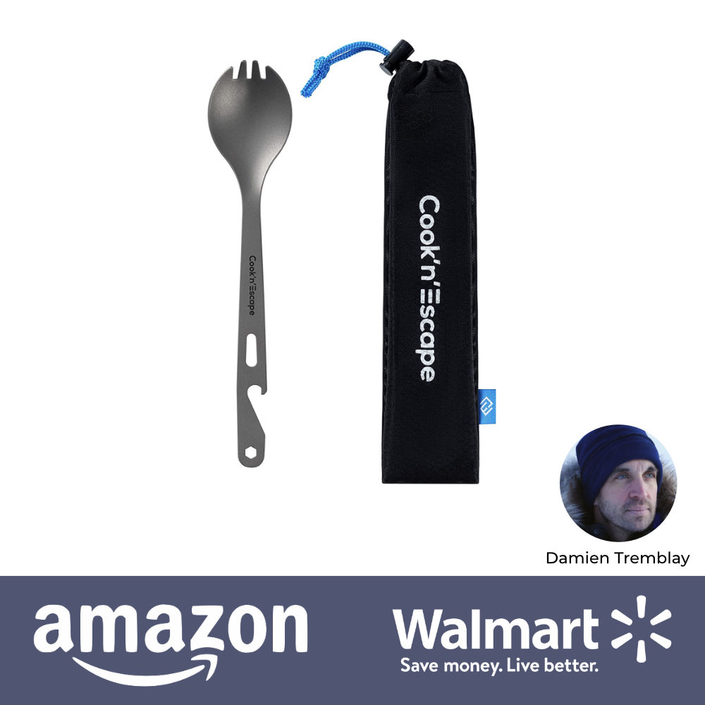Titanium Camping Spork Invented by Damien Tremblay